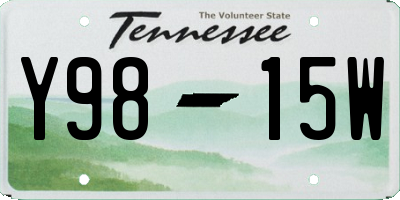 TN license plate Y9815W