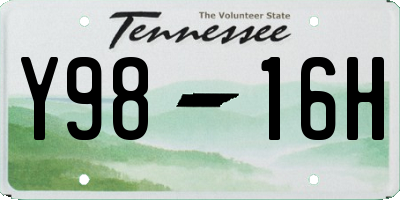 TN license plate Y9816H
