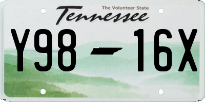 TN license plate Y9816X