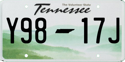 TN license plate Y9817J