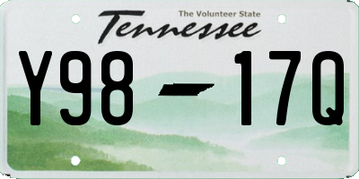 TN license plate Y9817Q