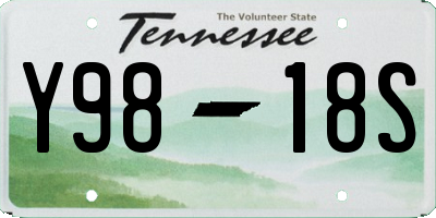 TN license plate Y9818S