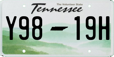 TN license plate Y9819H