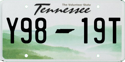 TN license plate Y9819T