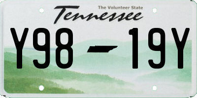 TN license plate Y9819Y