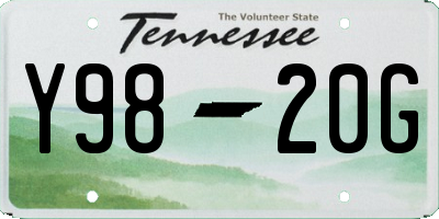 TN license plate Y9820G