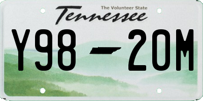 TN license plate Y9820M