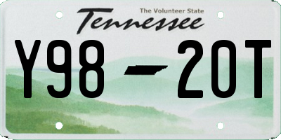 TN license plate Y9820T