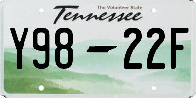 TN license plate Y9822F