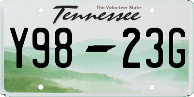 TN license plate Y9823G