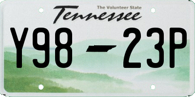 TN license plate Y9823P