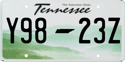 TN license plate Y9823Z