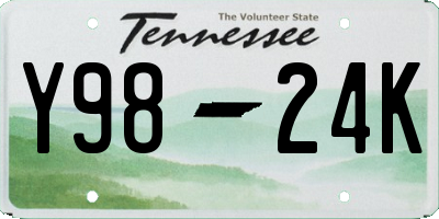 TN license plate Y9824K