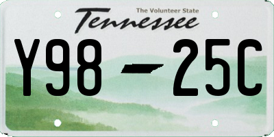TN license plate Y9825C