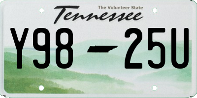 TN license plate Y9825U