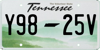 TN license plate Y9825V