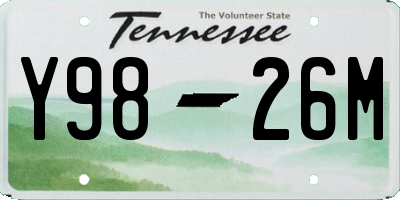TN license plate Y9826M