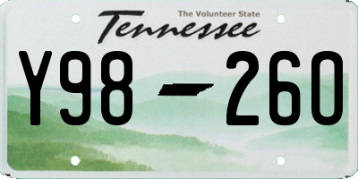 TN license plate Y9826O