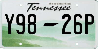 TN license plate Y9826P