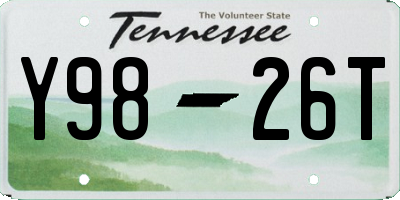 TN license plate Y9826T