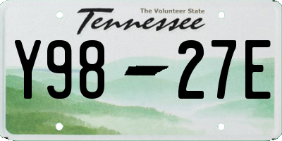 TN license plate Y9827E
