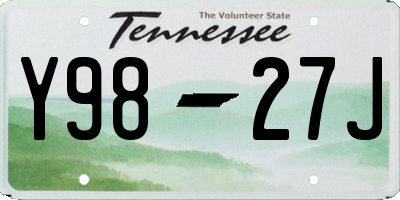 TN license plate Y9827J