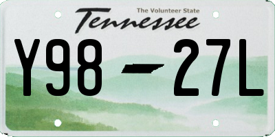 TN license plate Y9827L
