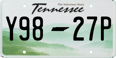 TN license plate Y9827P