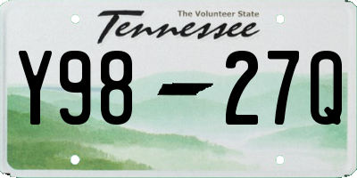 TN license plate Y9827Q