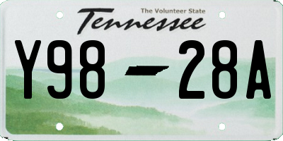 TN license plate Y9828A