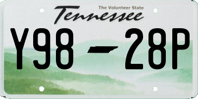 TN license plate Y9828P