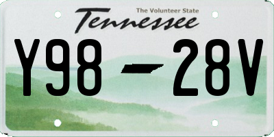 TN license plate Y9828V