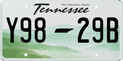 TN license plate Y9829B