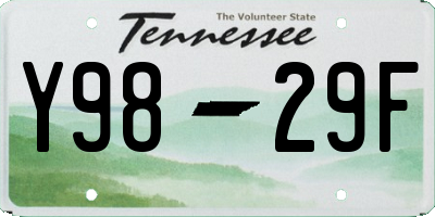 TN license plate Y9829F