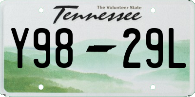 TN license plate Y9829L