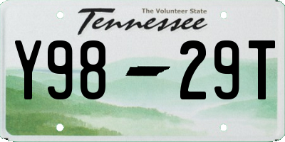 TN license plate Y9829T