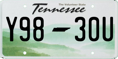 TN license plate Y9830U