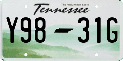 TN license plate Y9831G