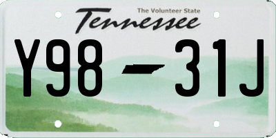 TN license plate Y9831J