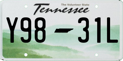 TN license plate Y9831L