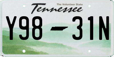 TN license plate Y9831N