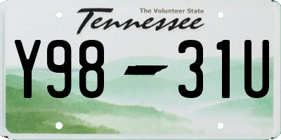 TN license plate Y9831U
