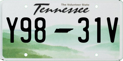 TN license plate Y9831V