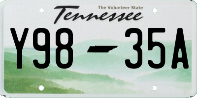 TN license plate Y9835A