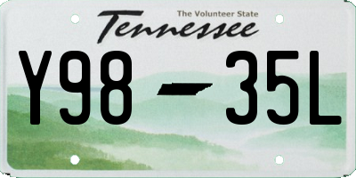 TN license plate Y9835L