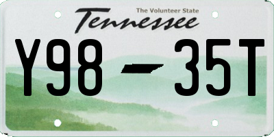 TN license plate Y9835T