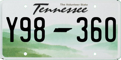 TN license plate Y9836O