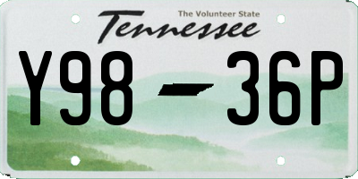TN license plate Y9836P