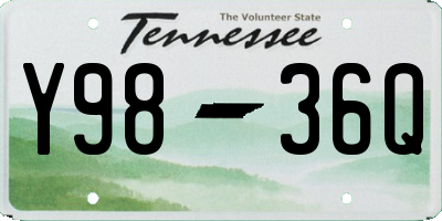 TN license plate Y9836Q