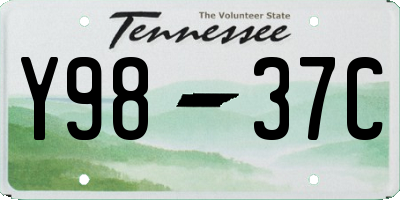 TN license plate Y9837C
